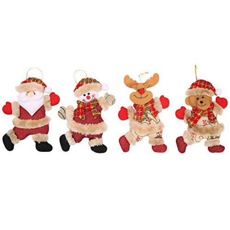 CAROANNA PLUSH ORNAMENTS 4PCS