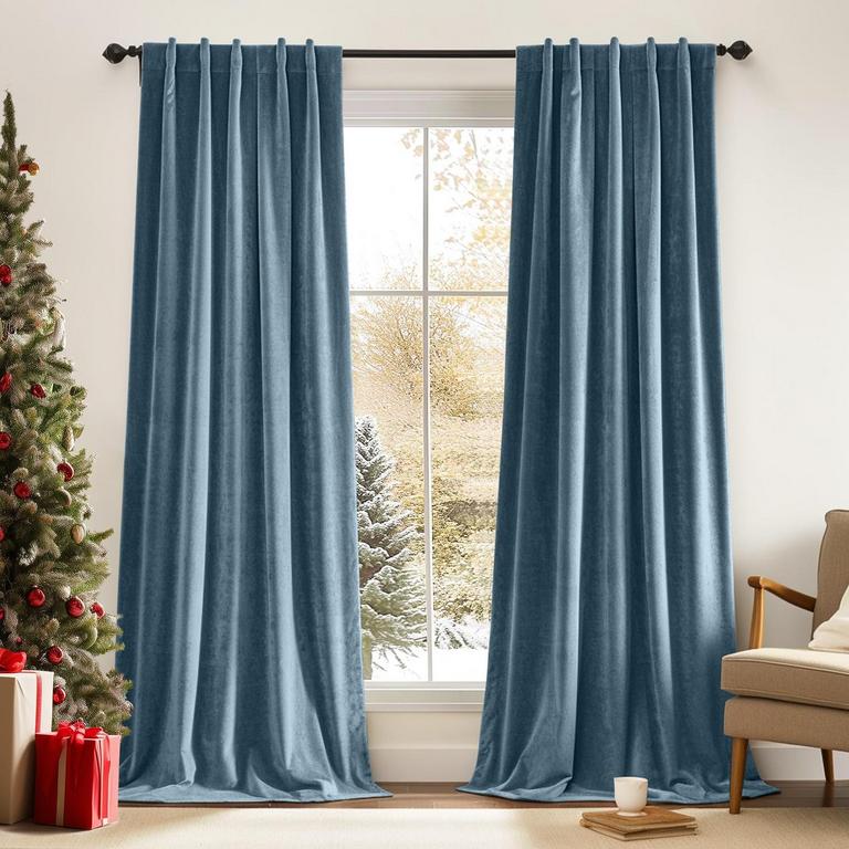 VELVET CURTAINS SET