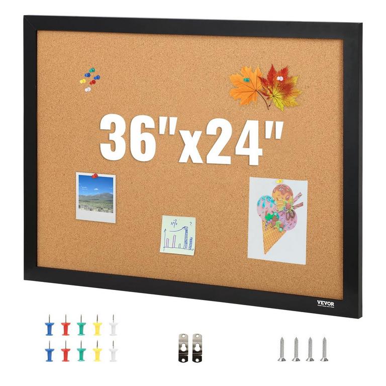 VEVOR CORK BOARD 36IN X 24IN