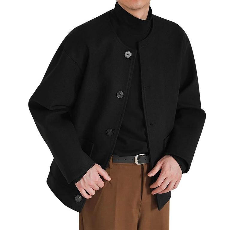 GENERIC MENS CROPPED TRENCH COAT M