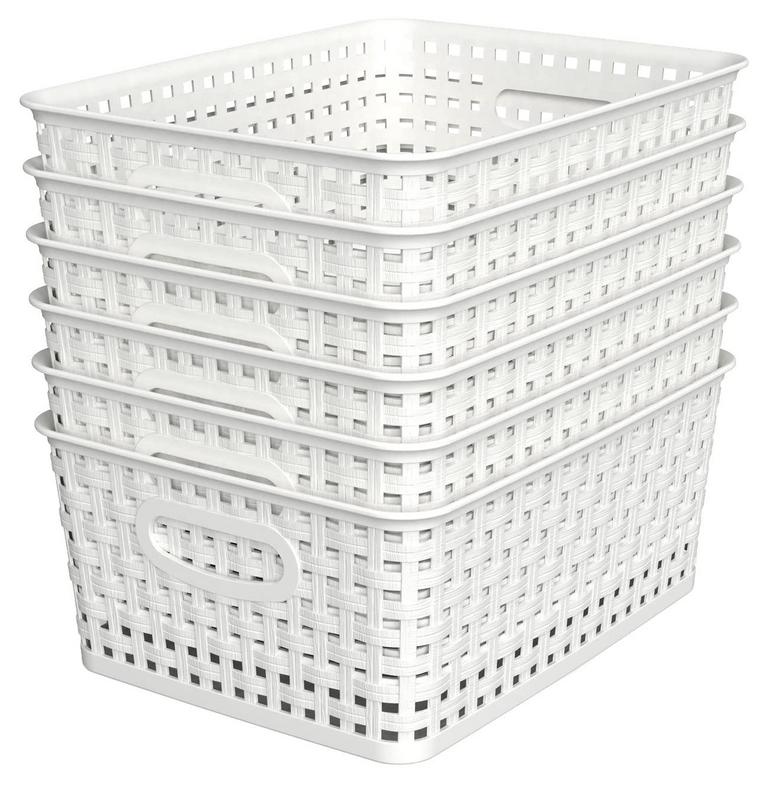 WYT WOVEN STORAGE BASKETS 6PK