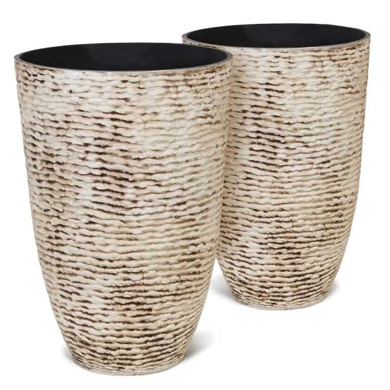 WORTH GARDEN 21IN TALL PLANTERS 2PK