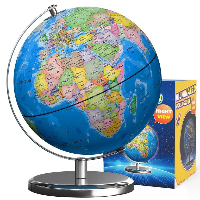 WALDAUGE 9IN ILLUMINATED GLOBE