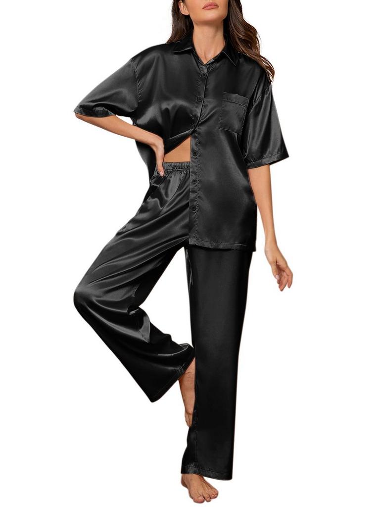 L SATIN PAJAMA SET