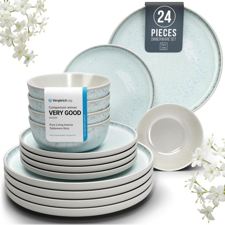 PURE LIVING 24PC DINNERWARE