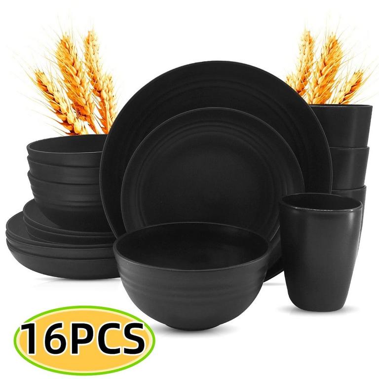 KABUER PLATES AND BOWLS 16PCS