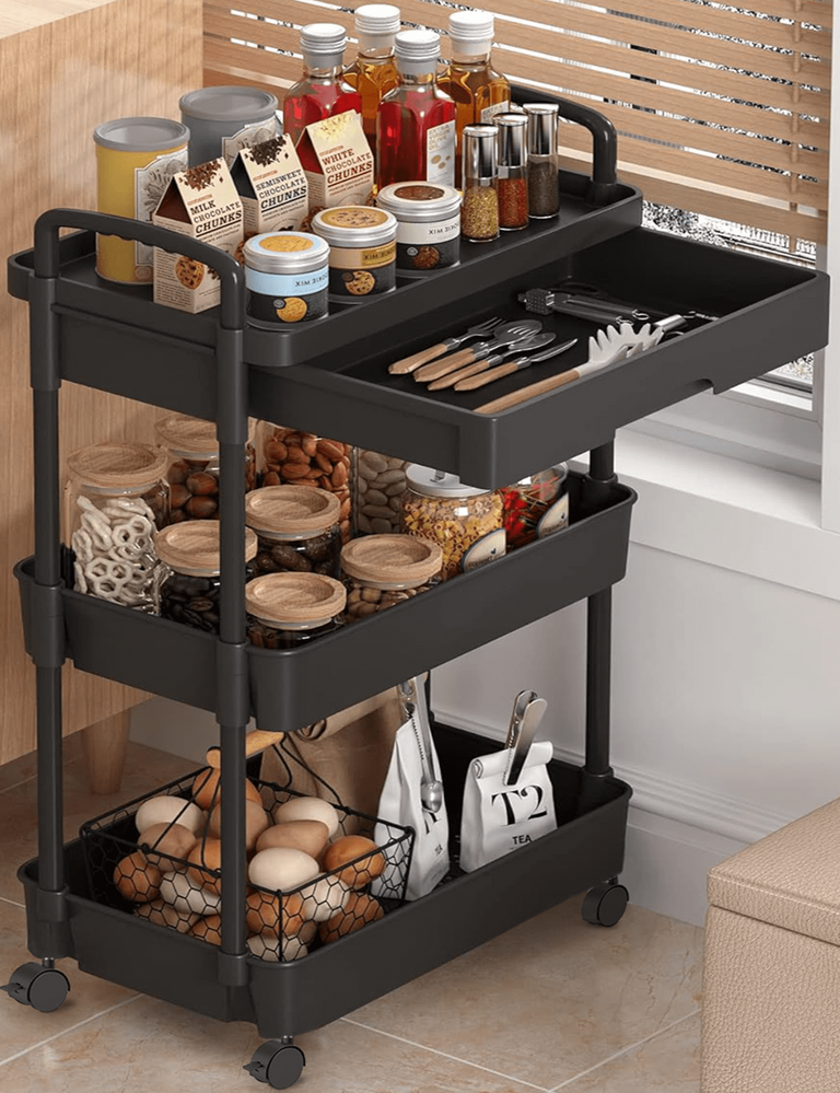 RLUETIME ROLLING CART BLACK