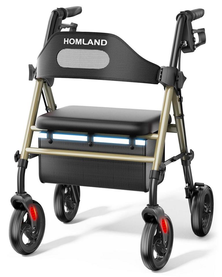 HOMLAND FOLDABLE ROLLATOR WALKER
