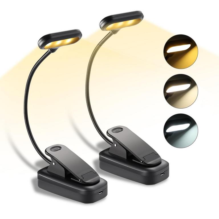 ANPRO RECHARGEABLE BOOK LIGHT 2PK