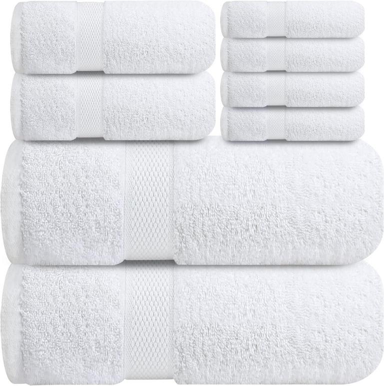 INFINITEE PREMIUM BATH TOWELS 8PK