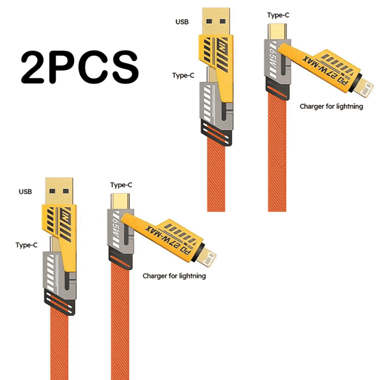 2 FIRSTING 2PK 4IN1 CHARGE CELL PHONE DATA CABLES