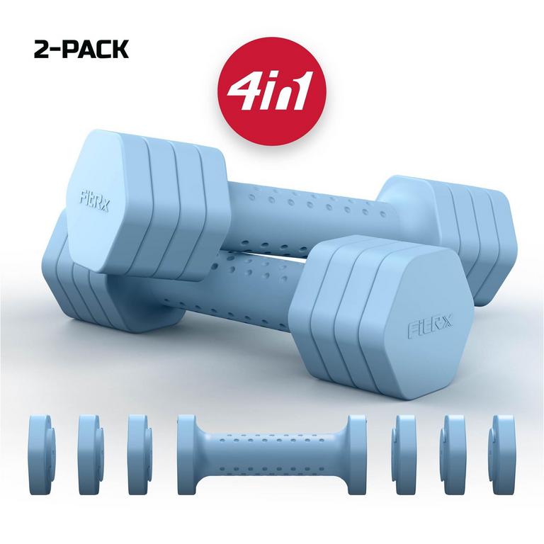 FITRX 5 LB ADJUSTABLE DUMBBELLS 2PK