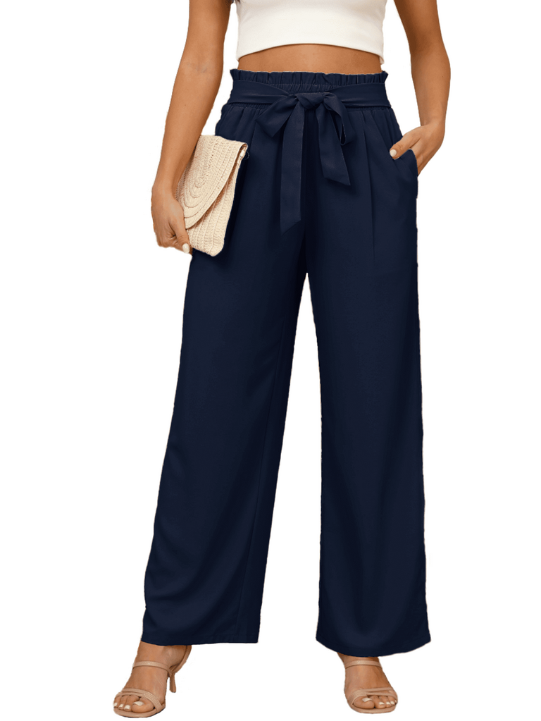 GLEELAUD WOMENS L WIDE LEG PANTS