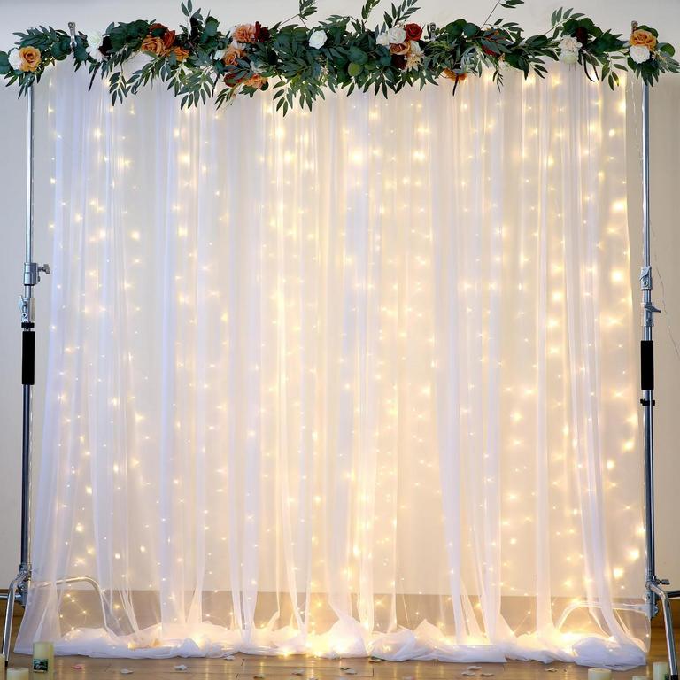 SUPPROMO WHITE BACKDROP CURTAIN 10FT X 8FT