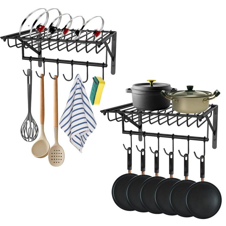 NKASE 2PK HANGING POT RACKS 15.7"L