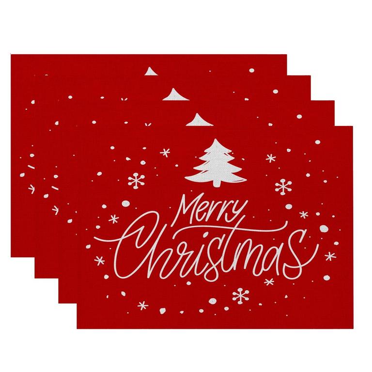 BEHOME MERRY CHRISTMAS PLACEMATS 4PK