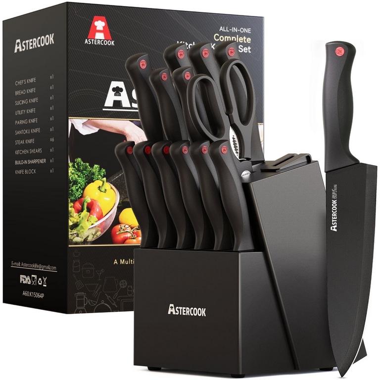 ASTERCOOK 15PC KNIFE SET