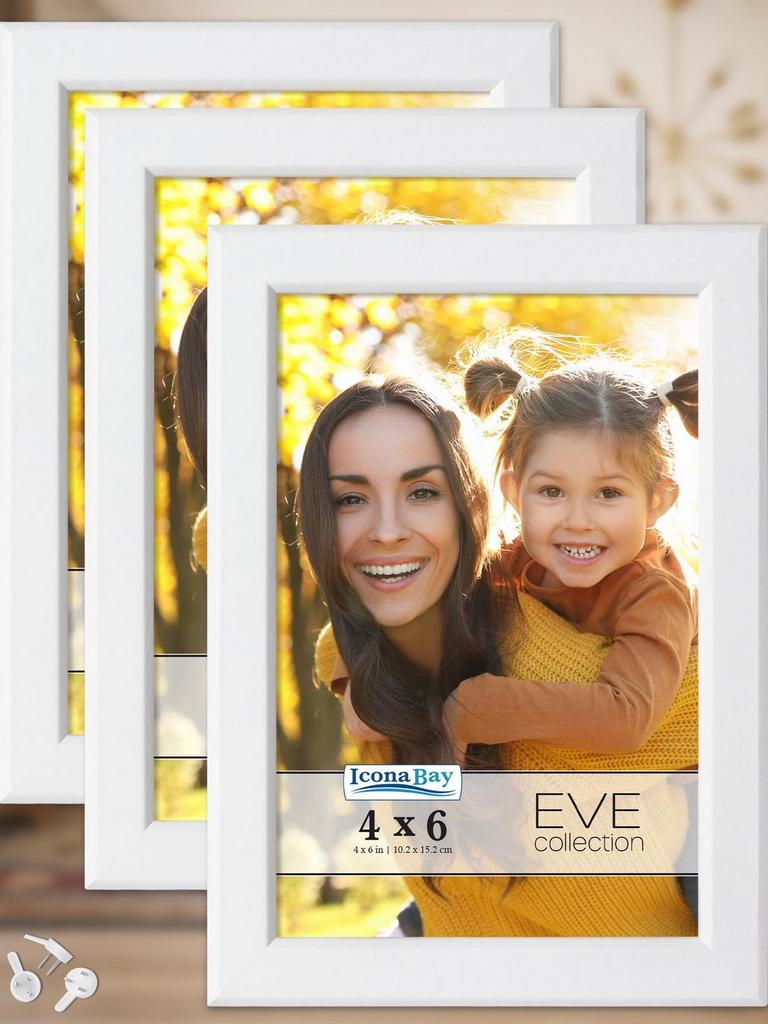 ICONA BAY 4IN X 6IN PICTURE FRAMES 3PK