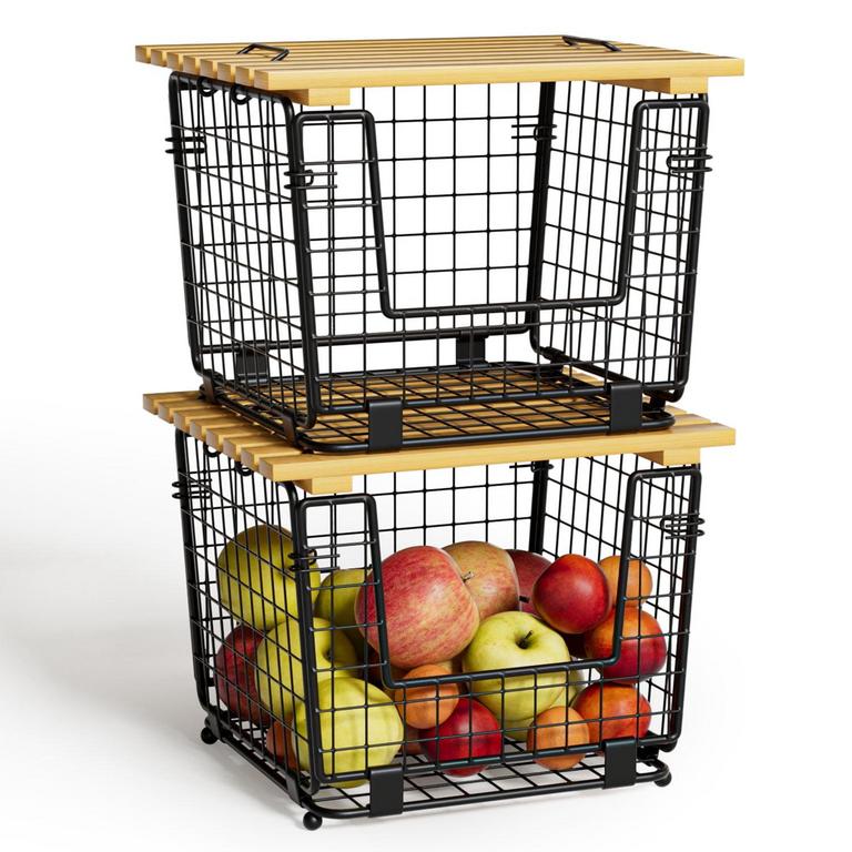 TINANA STACKABLE BASKETS 2PK