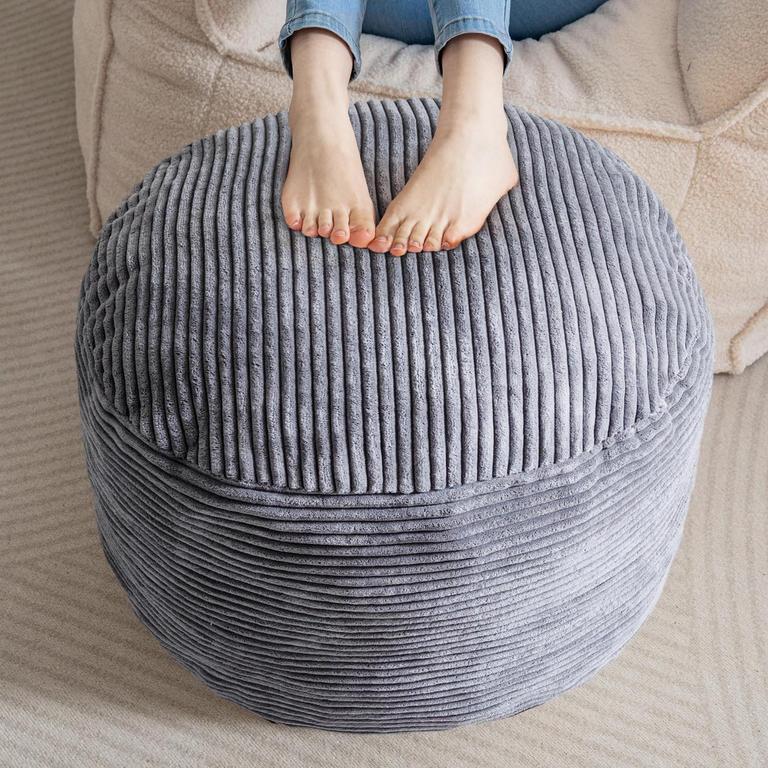 HIGOGOGO 20IN DARK GREY POUF