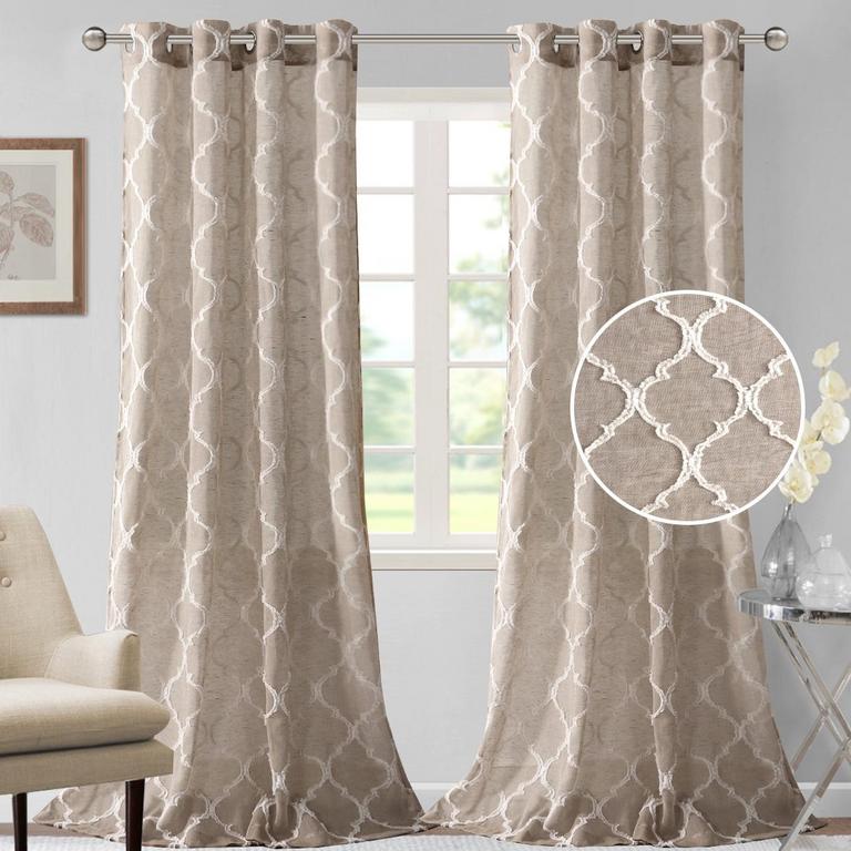 PRIMEBEAU LANTERN DRAPES 52IN X 96IN 2PK