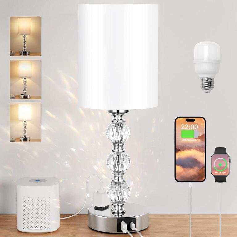 ACAXIN 14.6IN TABLE LAMP W/ CHARGING