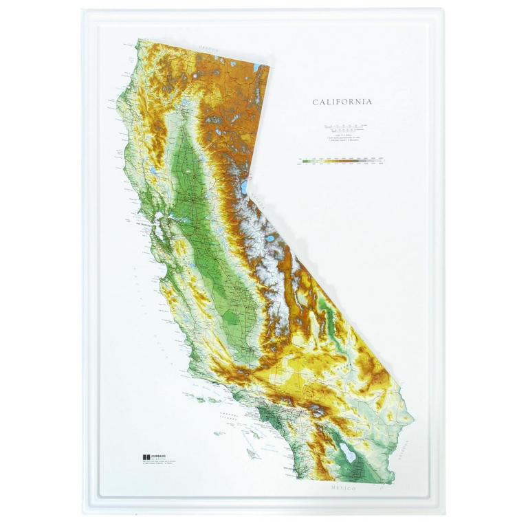 HUBBARD SCIENTIFIC 3D MAP 25IN X 35IN 