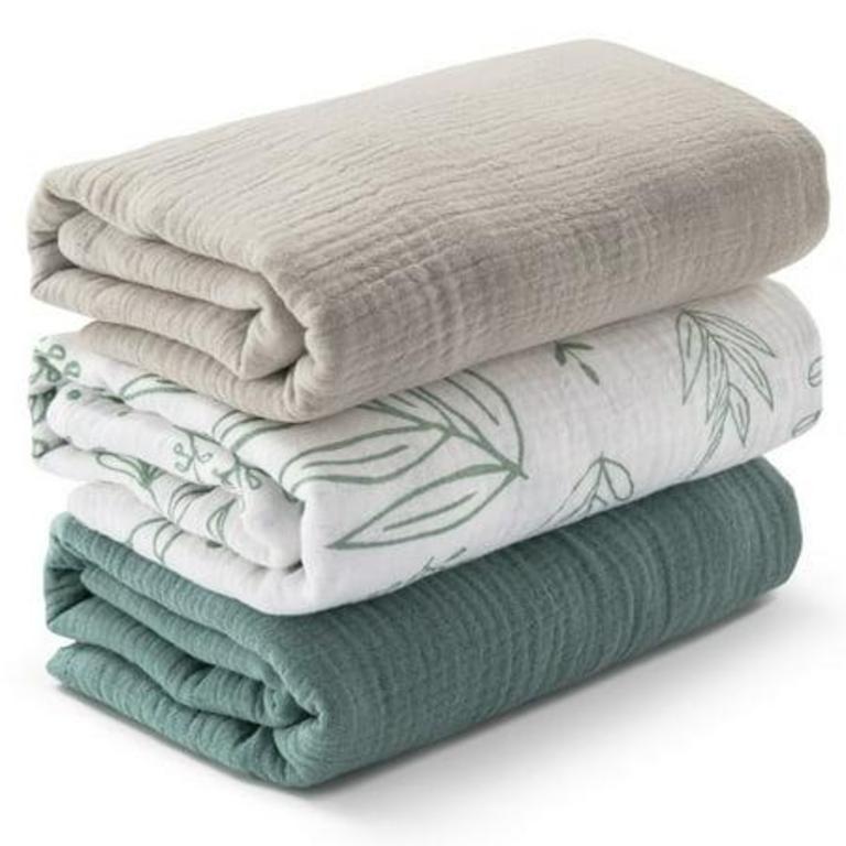 3PK ORGANIC COTTON SWADDLE BLANKETS