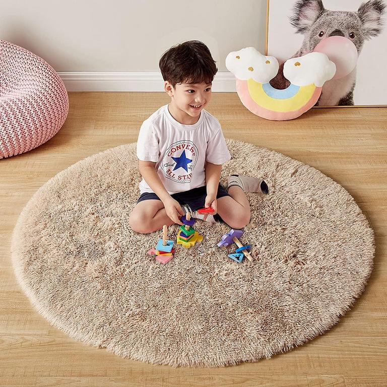 JUNOVO 4FT ROUND RUG