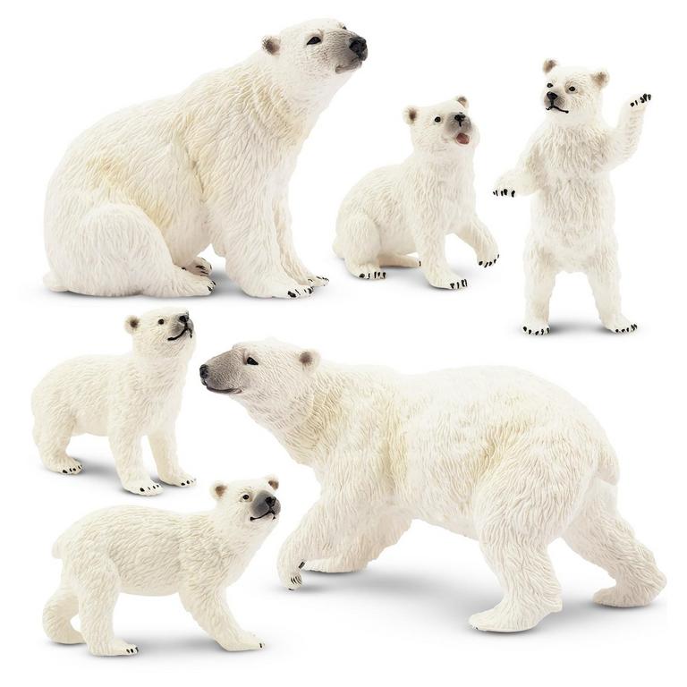 TOYMAN 6PCS POLAR BEAR TOYS