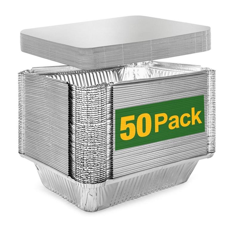 TREAMON ALUMINUM PANS 8.5IN X 6IN 50PK