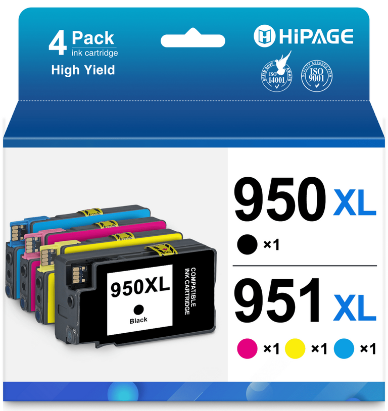 HIPAGE 950XL INK CARTRIDGE COMBO 4PK