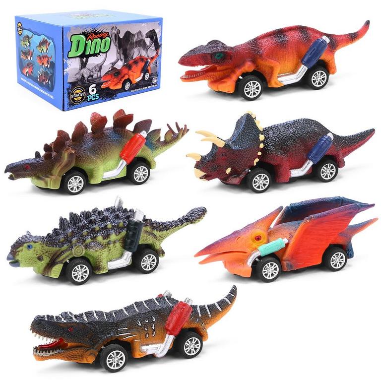 INKPOT 6PCS DINO CAR TOYS