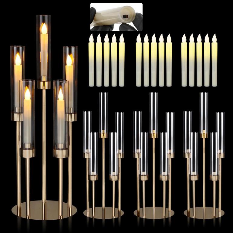 DYNA-LIVING 4PC SET 26.8IN CANDELABRAS