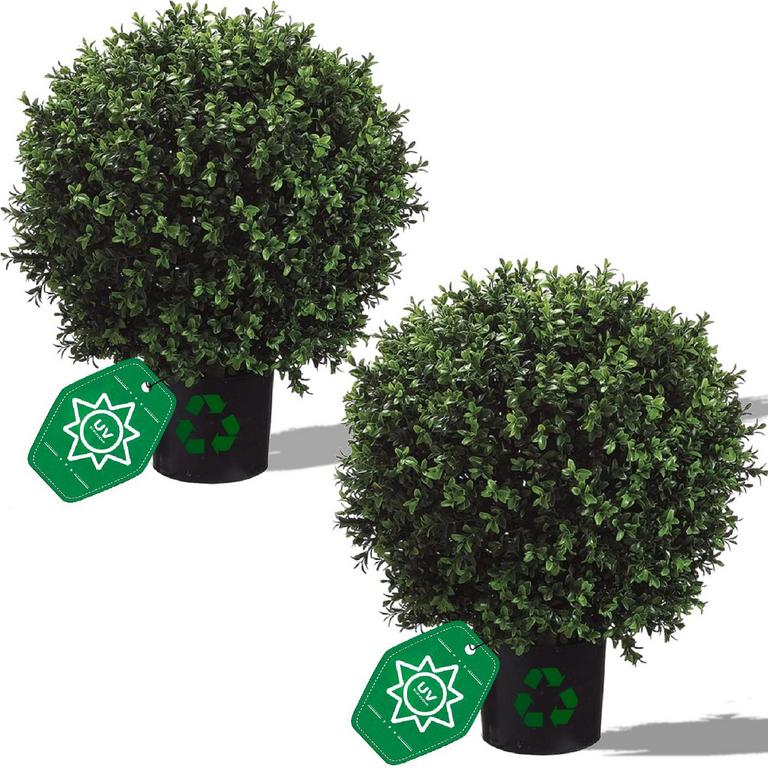QAOUIEP ARTIFICIAL TOPIARY TREE 24IN 2PK