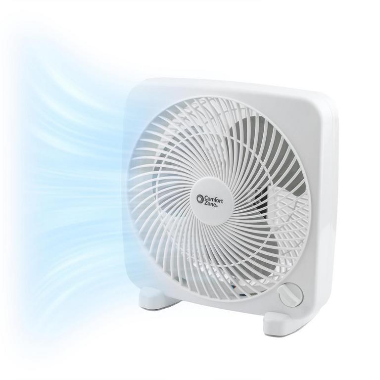 COMFORT ZONE 9IN BOX FAN