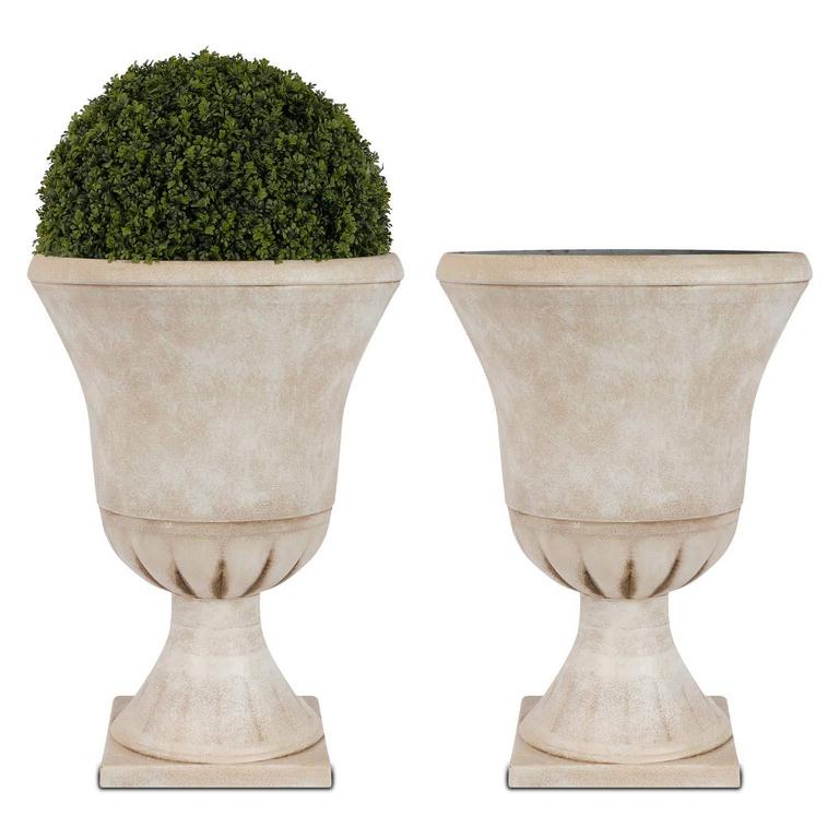 WORTH GARDEN URN PLANTERS 22IN 2PK