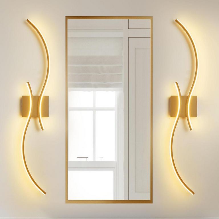LIKELGN GOLD WALL SCONCE 39IN 2PK