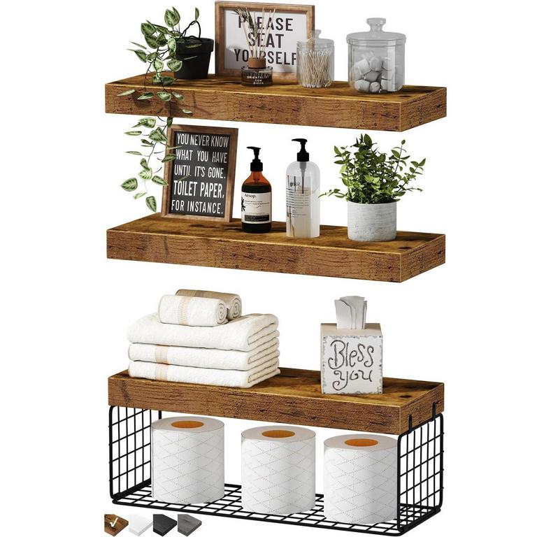 QEEIG BATHROOM SHELVES 16IN 3PCS