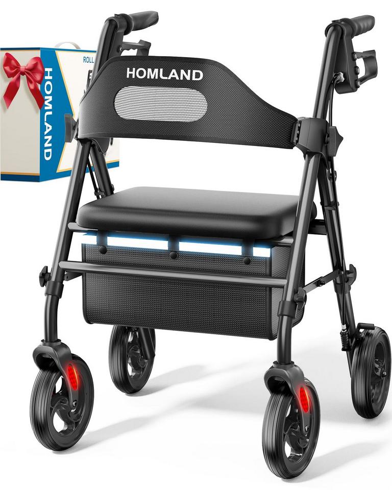 HOMLAND FOLDABLE ROLLATOR WALKER