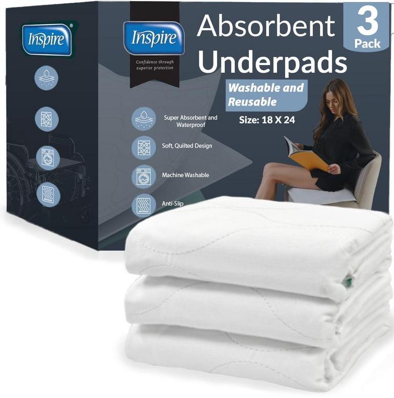 INSPIRE INCONTINENCE PADS REUSABLE 3PK