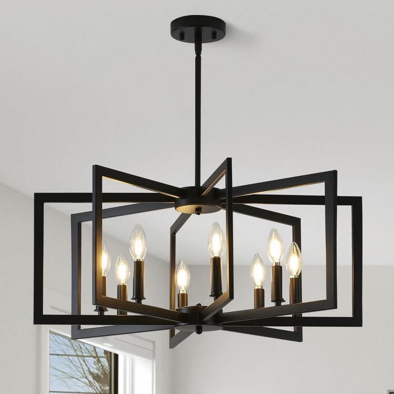 MIAYBPH BLACK CHANDELIER 27.17"D