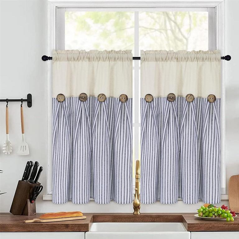 ALISHOMTLL KITCHEN CURTAINS 26IN X 36IN 2PK