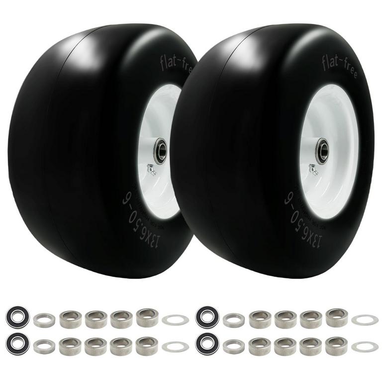 FENLUQI 13X6.5-6 FLAT FREE TIRES 2PK