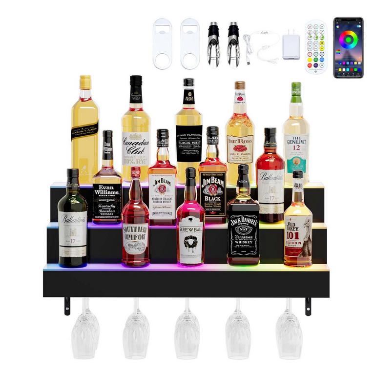 DETHAN 30IN LED LIQUOR SHELF