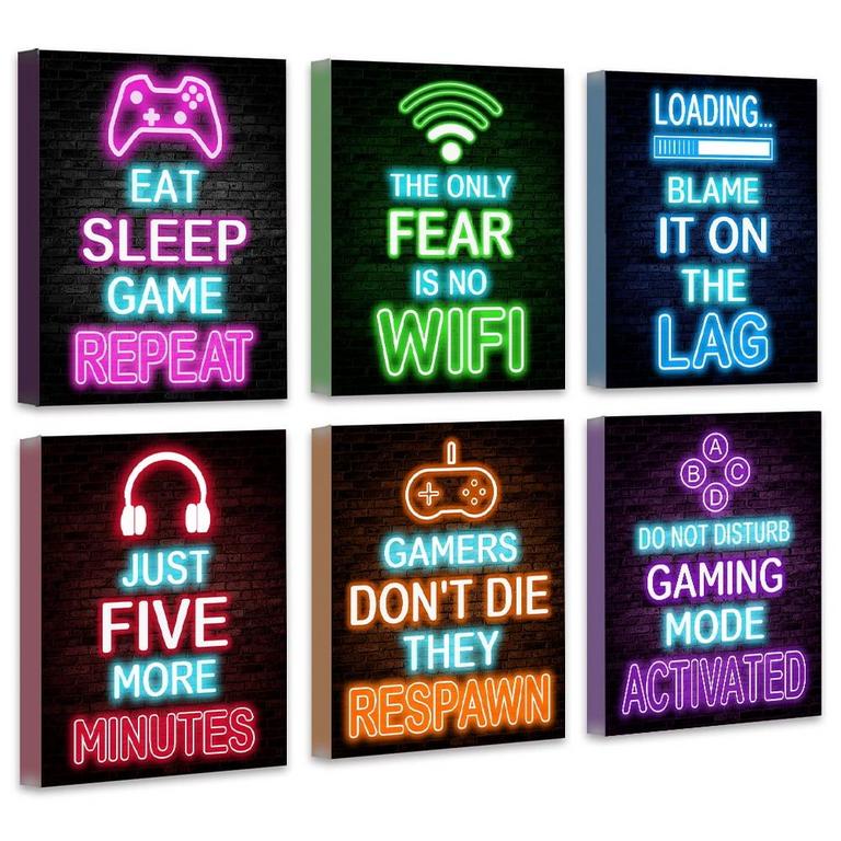 DRSOUM GAMING WALL ART 8IN X 10IN 6PK 