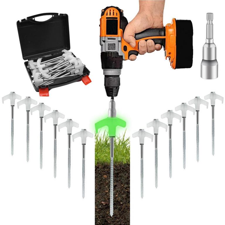 GZXIHTZ 16PCS 8IN TENT STAKES