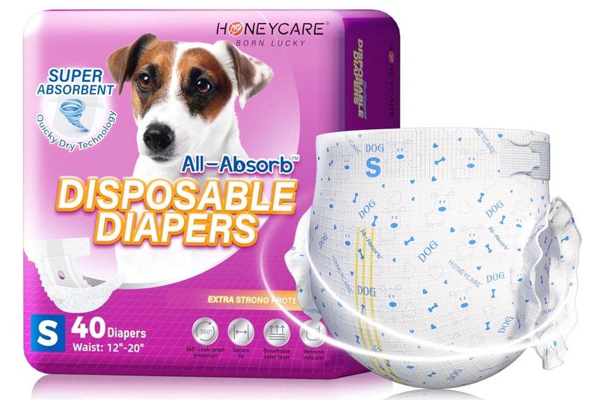 HONEY CARE FEMALE DOG DIAPERS SM 40PK