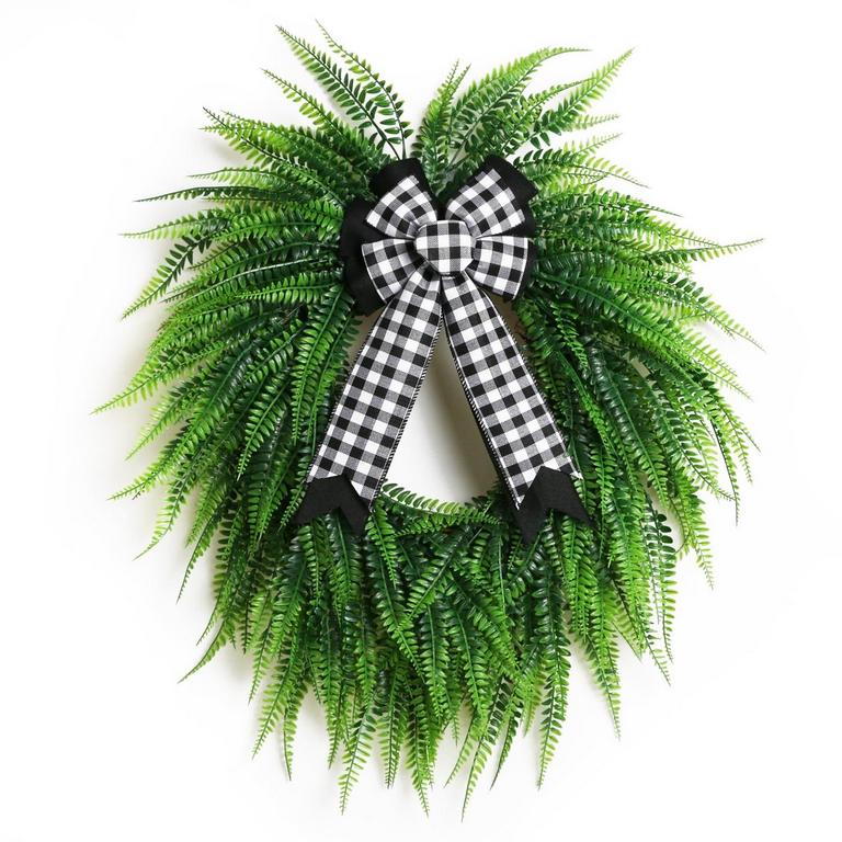 OEOPIUR 24IN FAUX FERN WREATH