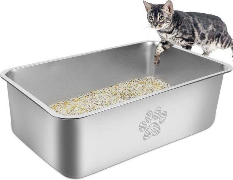 XL STAINLESS STEEL LITTER BOX